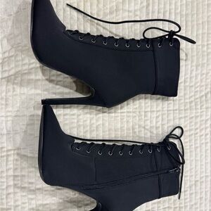 Fashion Nova Black Stiletto Ankle Booties